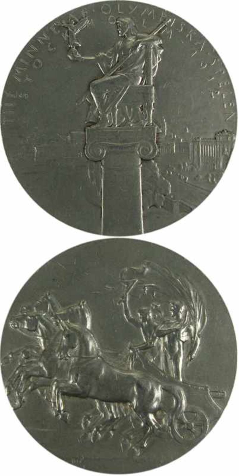 Participation Medal: Olympic Games 1912. - Official Medal for athlets. Size 5.1 cm, pewter.
