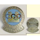 Participation Badge: Olympic Winter Games 1952. - „De VI. Olympiske Vinterlekker Oslo 1952.