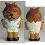 World Cup 1966. Official Mascot "World Cup Willi" - Plastic mascot, size 16x9.5 cm. Nice item! small