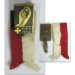 World Cup 1954 Official Rare Visitors Pin for VIP - Visitor's badge: official badge fron the WC