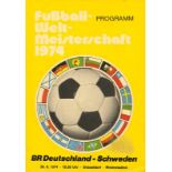 World Cup 1974. Programme Germany v Sweden - In Dusseldorf 30th June 1974. Size 15x21cm, 40 pages.
