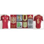 World Cup 2014 match worn football shirt Spain - Original match one shirt Spain with number 6.