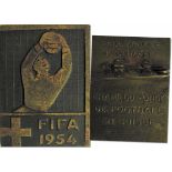 World Cup 1954. Large official visitor pin - „FIFA 1954“. Bronze; made by Paul Kramer, Neuchatel.