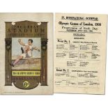 Olympic Games London 1908. Official Programm - Olympic Games of London 1908. IV.International