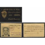 World Cup 1950. Official Identity Card Wallet - Official gold embossed leather case for an ID