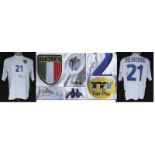 UEFA EURO 2000 match worn football shirt Italy - Original match worn shirt Italy with number 21.