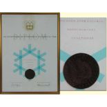 Olympic Games Innsbruck 1964 Diploma + medal - Official participation diploma „IX.Olympische