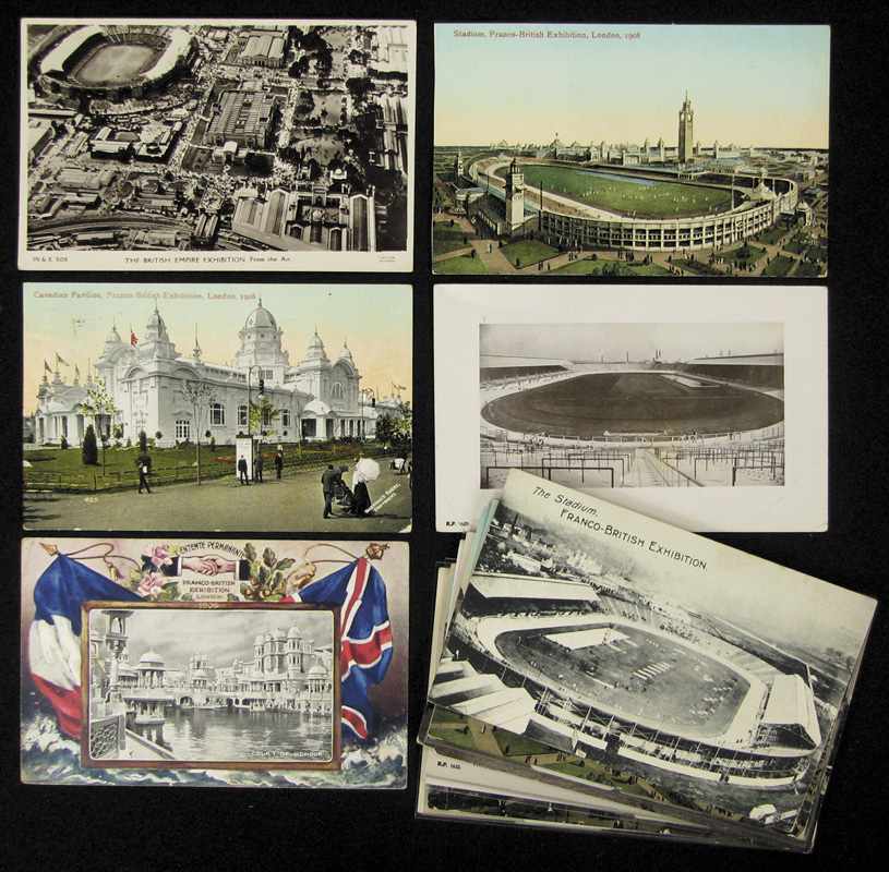 Olympic Games 1908. 14 Postcards London - 14 colour and black-and-white photo postcards from the