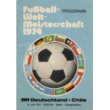 FIFA World Cup 1974. Programm Germany v Chile - Official Programme: World Cup 1974 in Germany.