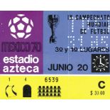 World Cup 1970 3rd place ticket Germany v Uruguay - World Cup 1970 3rd place ticket Germany v
