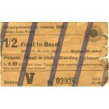 FIFA World Cup 1954. 1/2 Final Germany vs Austria - 6-1 on June 30th, 1954, size 10x6 cm. --creased;