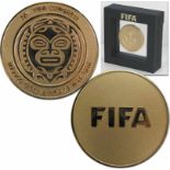 FIFA Congress 2016 Mexico Participation medal - 66th FIFA Congress Gold plated, size 5 cm.FIFA-