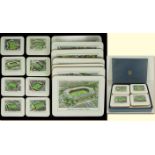 World Cup 1966 England FA Beermat set - Set up eight glass coasters (11.5 x 9.5 cm) and eight