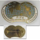 Participation badge FIFA Congress 1961 London - Official participation pin of the Extraordinary FIFA