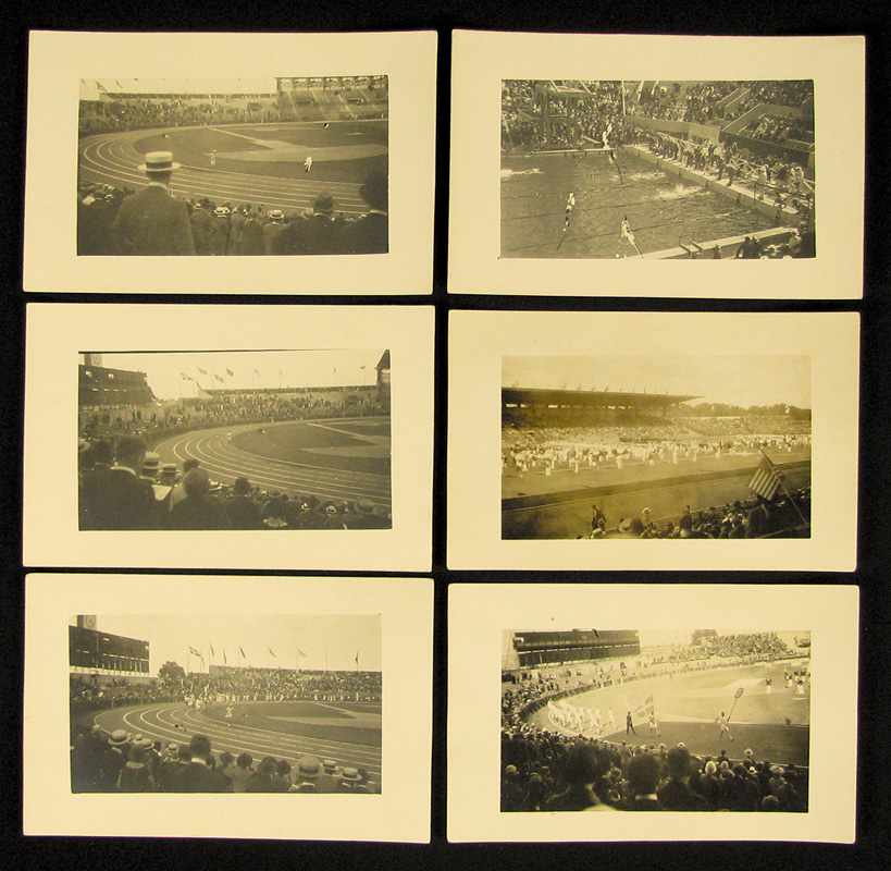 Olympic Games Paris 1924. 6 Englisch Postcards - Six English black-and-white photo postcards from
