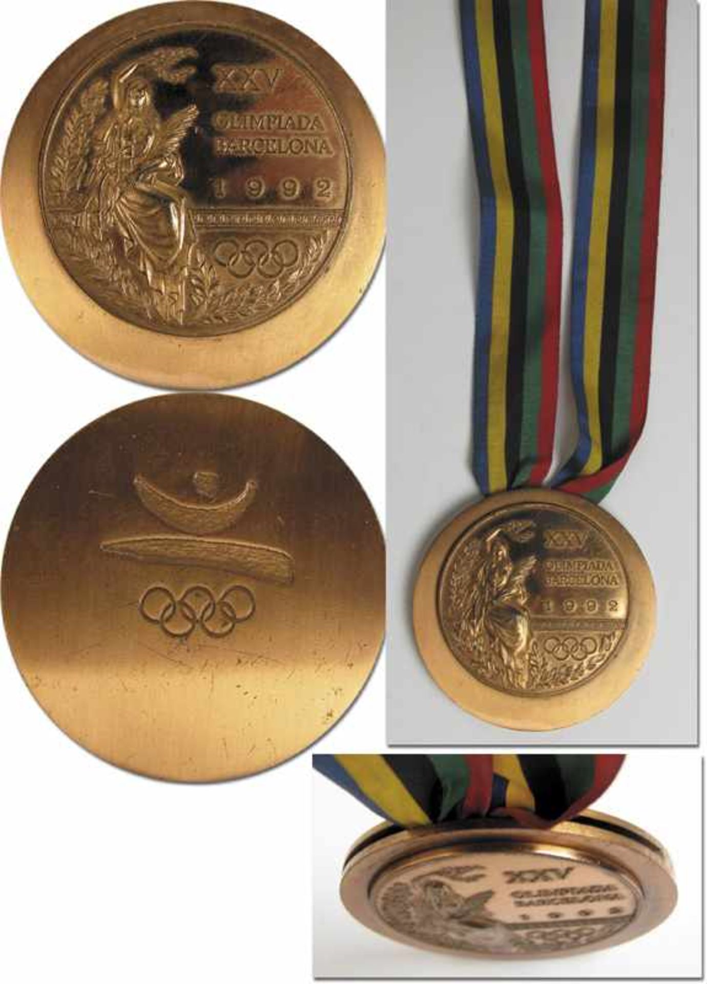 Olympic Games 1992. Bronze Winner's medal COA - Original bronze medal from the Olympic Games in