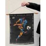 World Cup 1974. Commemorative Pennant - Large colour print souvenir pennant from the FIFA World