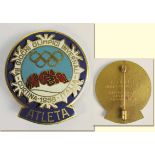 Olympic Winter Games 1956. Participation badge. - Official participation badge 1956. Olympic