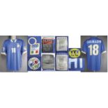 UEFA EURO 1996 match worn football shirt Italy - Original match worn shirt Italy with number 18.