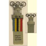 Participation Badge: Olympic Games 1936 "OK" - Official participation badge from the Olympic Games