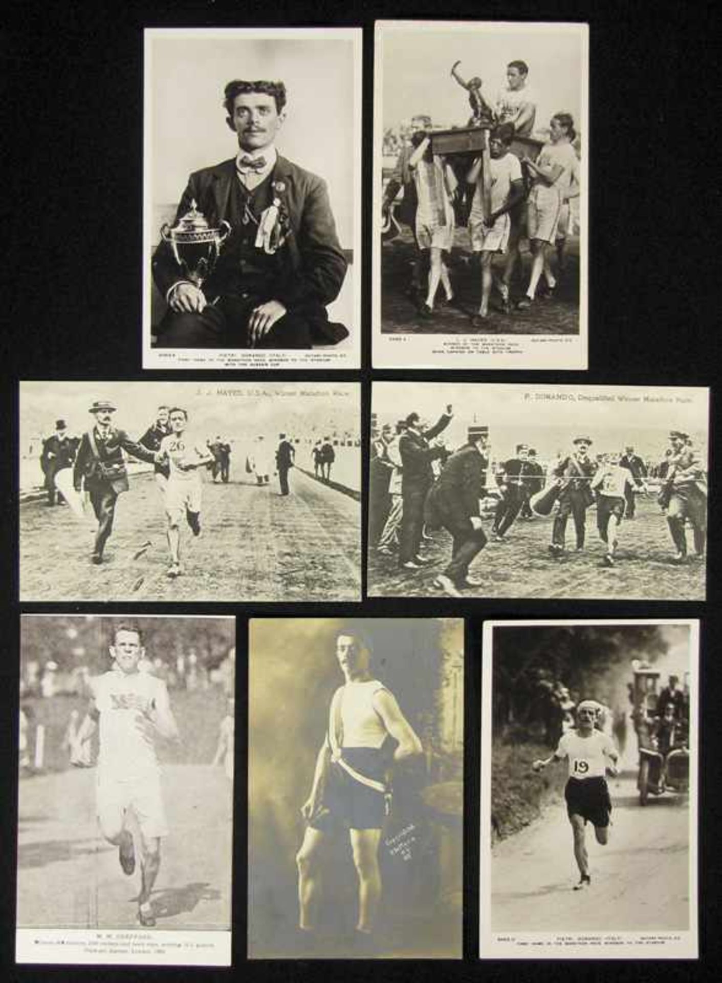 Olympic Games 1908. 2 Postcards London - Seven black-and-white photo postcards from the Olympic