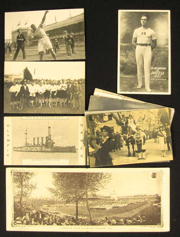 Olympic Games 1920 11 Postcards - 11 original black-and-white photo postcards from the Olympic Games