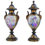 A Pair of Sevres Porcelain Vases