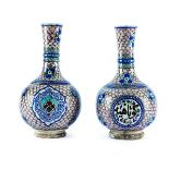 A Pair of Kutahya Ceramic Carafes