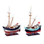 A Lot of Two Sailling Boat Models