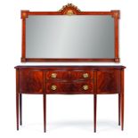 A Lot of One English Mahogany Console and One Mirror