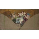 FRANCISCO LLÁCER (1781-1857) Dos bocetos de ángeles para las pechinas del Camarín de la Basílica