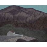 JOSÉ HERNÁNDEZ QUERO (Granada, 1930) Paisaje de montaña con casita blanca Óleo sobre tablex. 33 x 41