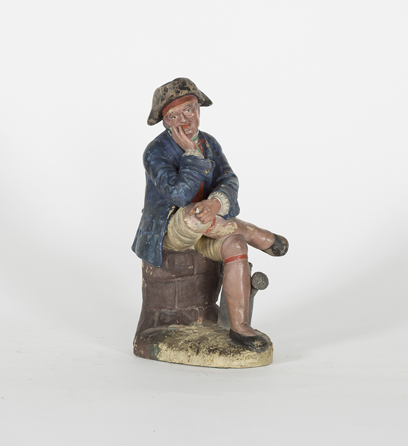 “Jardinero”. Figura de terracota policromada, S. XIX Altura: 24 cm