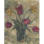 S.XX Jarrón de flores, 1936 Óleo sobre lienzo. 40 x 32 cm. Firmado y fechado áng.inf.izq.