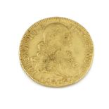 Moneda de 8 escudos de Fernando VII 1809 Nuevo Reino J.F Diámetro:38 cm