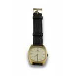 Reloj INTERNATIONAL WATCH Schaffhausen c.1960 en oro de 18K nº 2054156 Caja cuadrangular. Esfera