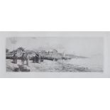 TOMÁS CAMPUZANO (Santander, 1857 - Becerril de la Sierra, 1934) En la playa Cobre; aguafuerte 73 x