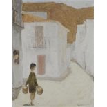 MANUEL MINGORANCE ACIEN (Málaga, 1920) Calle de la Momia, 1970 Óleo sobre lienzo. 65,5 x 51 cm.
