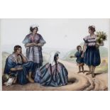 CARL NEBEL (1802-1855) Escena costumbrista de Indias de la sierra al S.E. de México Litografía