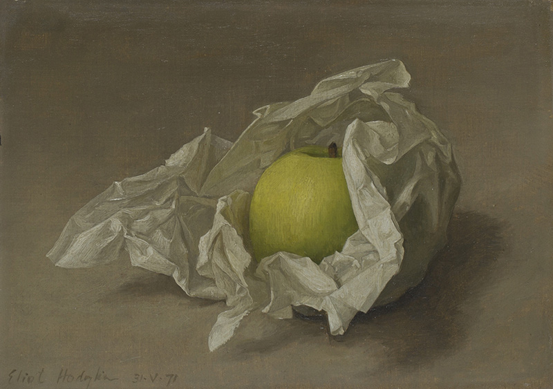 ELIOT HODGKIN (Purley on Thames, 1905 - Londres, 1987) Naturaleza muerta con manzana verde, 1971