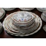 A late 19th century Hanley china “Winton” pattern forty-six piece part dinner service, part w.a.f.