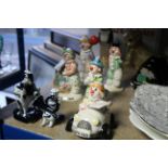 Five Beswick Little Lovables clown figures; various Wade ornaments; & various other items of