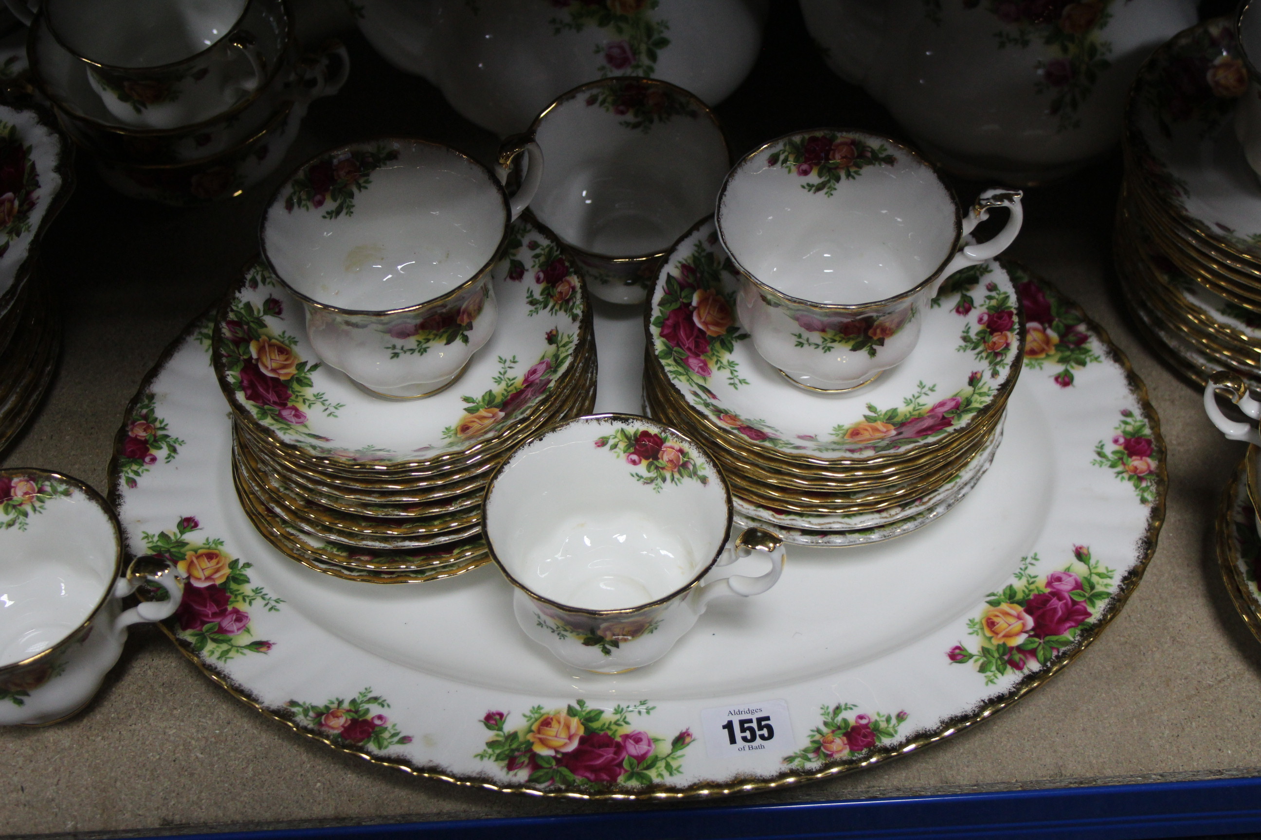 A Royal Albert “Old Country Roses” pattern sixty-three piece part dinner, tea & coffee service. - Image 3 of 7