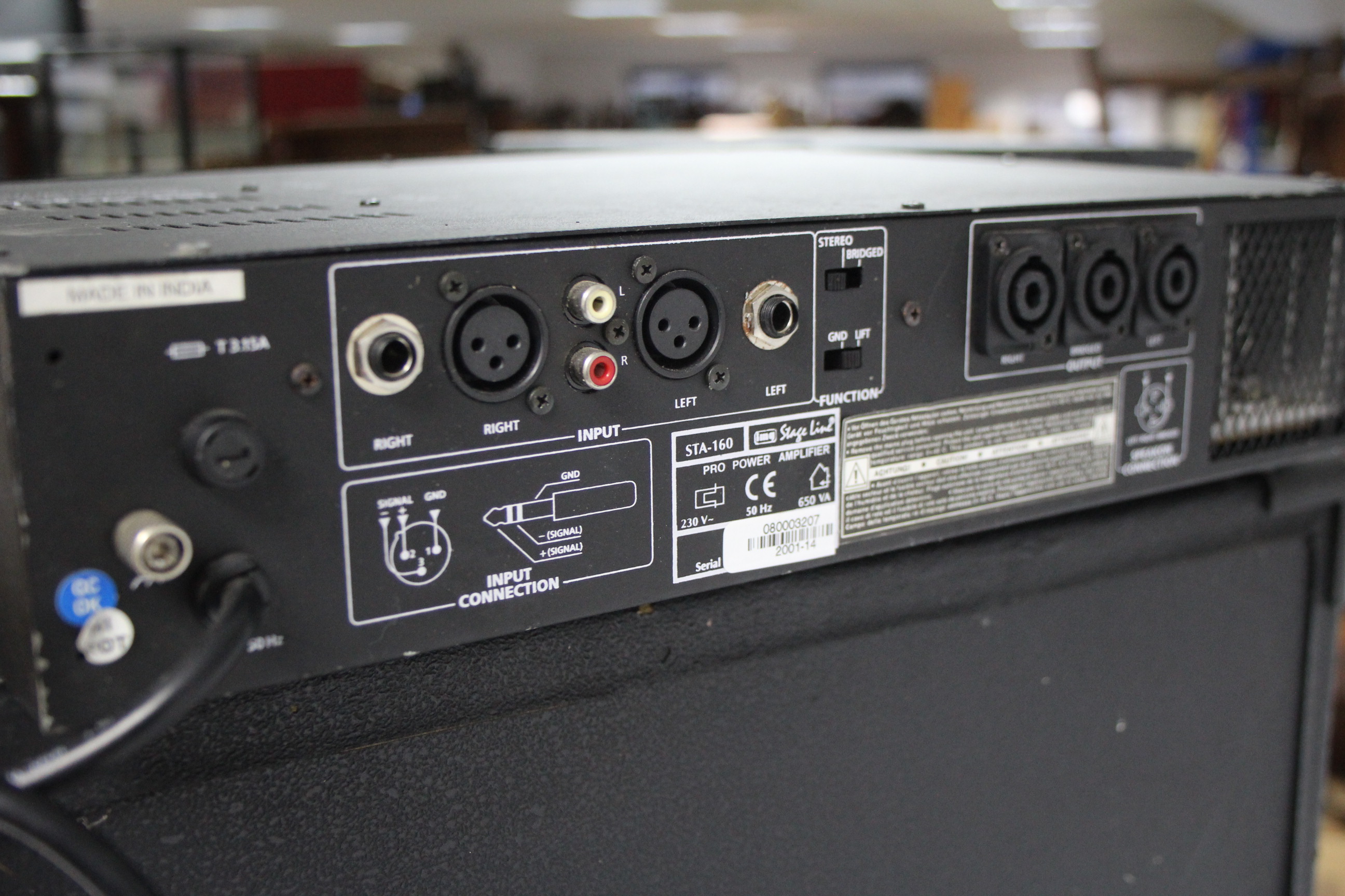 An IMQ Stage Line “STA-300” pro-power amplifier; an “STA-160” ditto; & a set of four IMQ Stage - Image 5 of 7