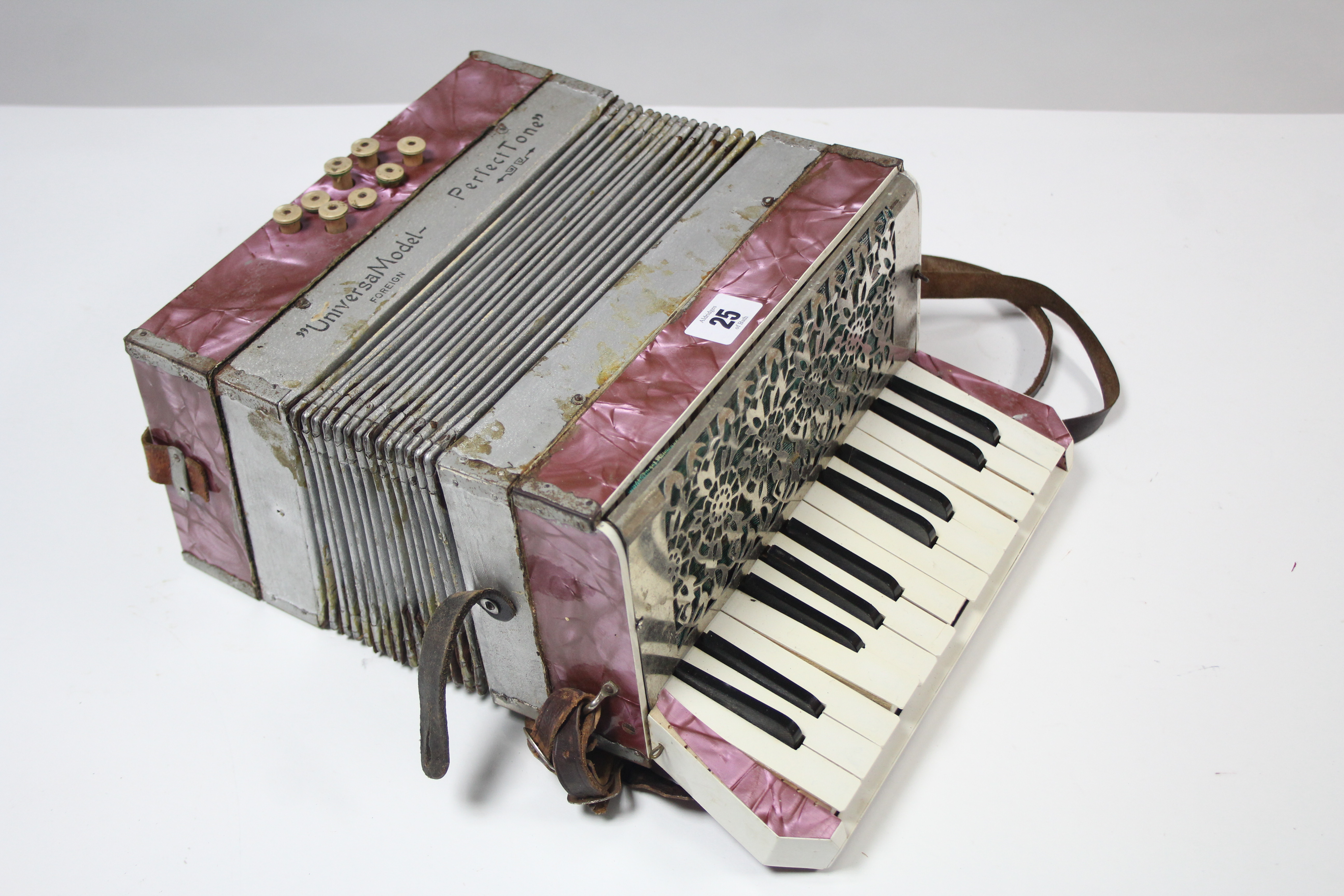 A "Universa" model Perfect Tone piano accordion, with carrying case. - Image 2 of 2