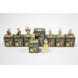 A set of eight Royal Doulton “Snow White & the seven dwarfs” character figures, all boxed.