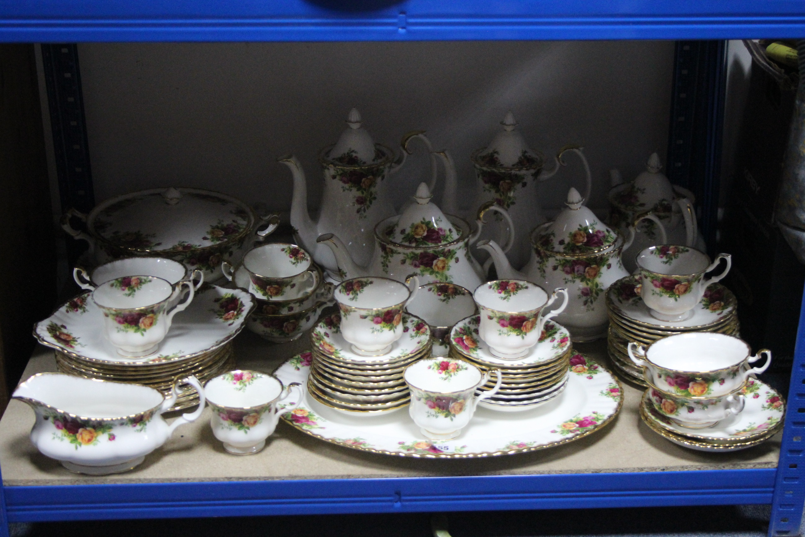 A Royal Albert “Old Country Roses” pattern sixty-three piece part dinner, tea & coffee service. - Image 2 of 7