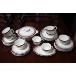 A Broadhurst ironstone china "Lemon Grove" pattern twenty-seven piece part dinner & coffee