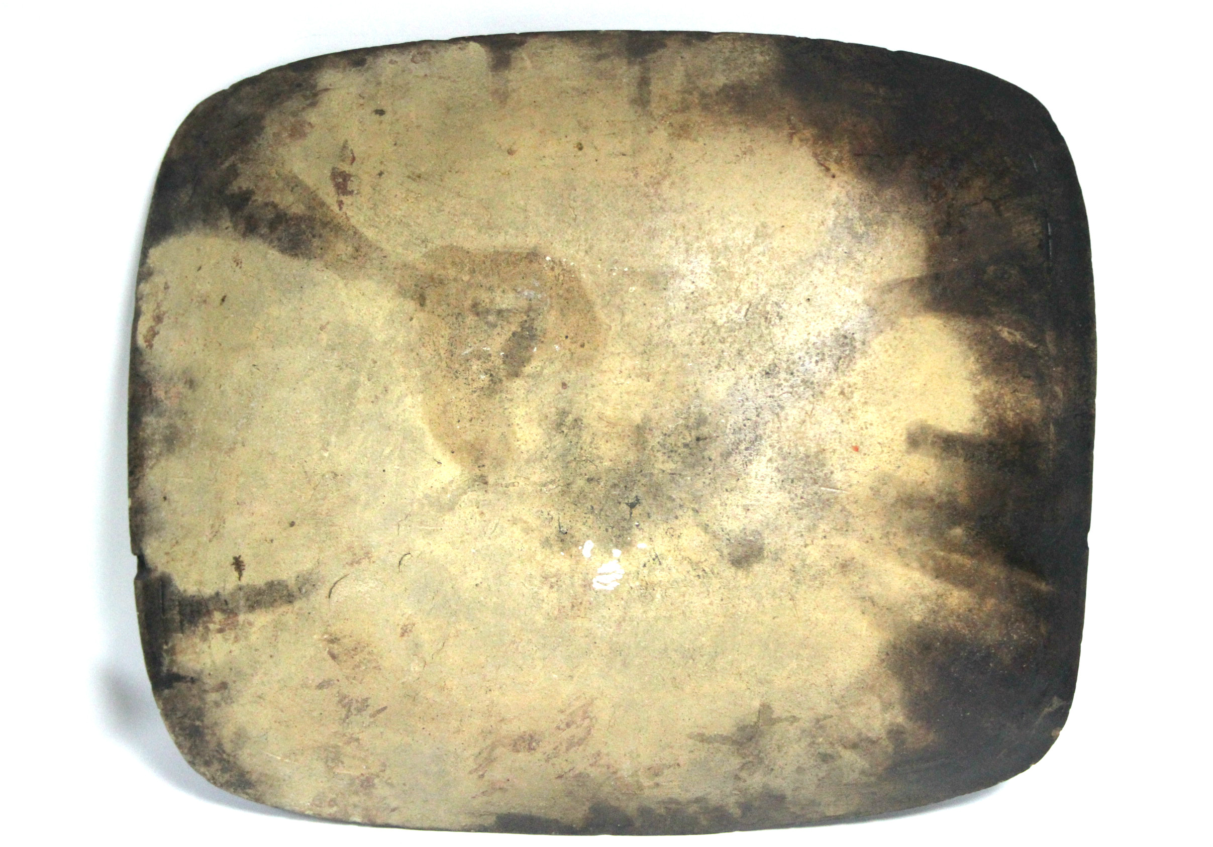 A rectangular slipware dish decorated with pairs of cream lines on a chocolate-brown ground; 15” x - Image 6 of 6