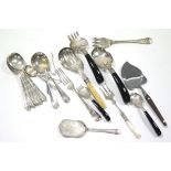 A quantity of various plated flatware & cutlery.